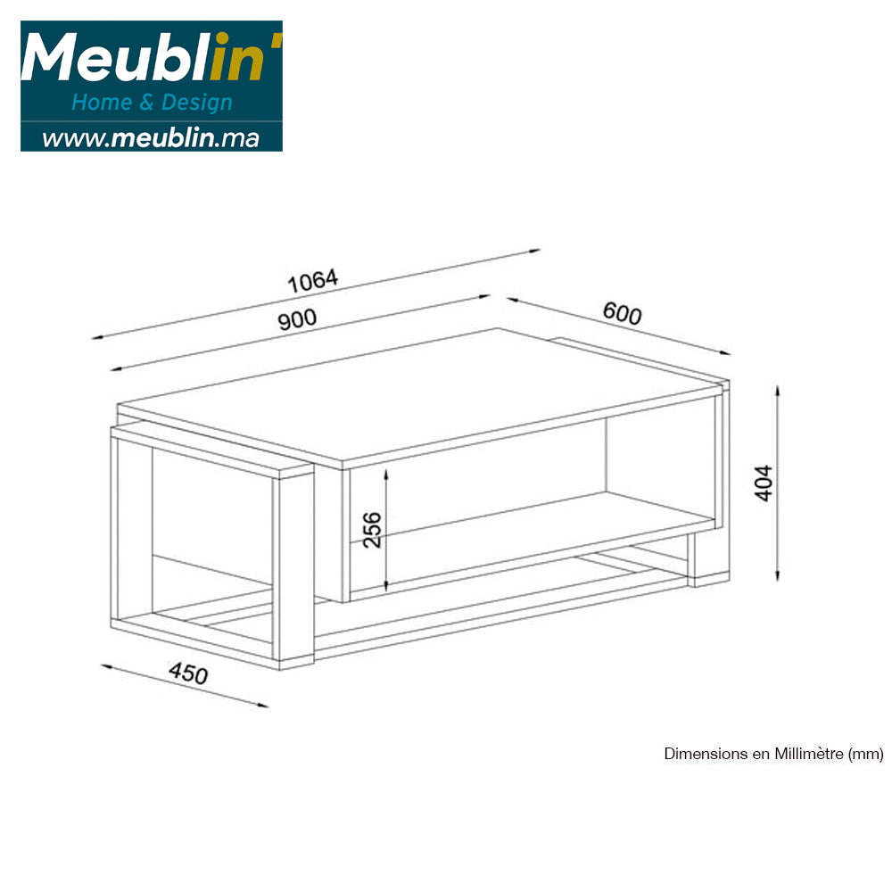 Pack collection BIANCO - Meuble TV et table basse pour séjour ou salon - Meublin.ma Meuble TV Meublin.ma