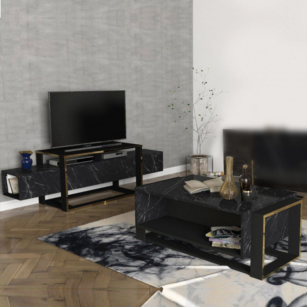 Pack collection BIANCO - Meuble TV et table basse pour séjour ou salon - Meublin.ma Meuble TV Meublin.ma