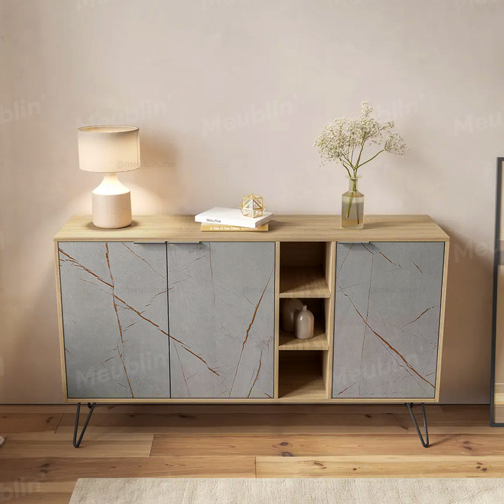 Console CLARA 142 cm - Buffet et Bahut de rangement - Design Nordique