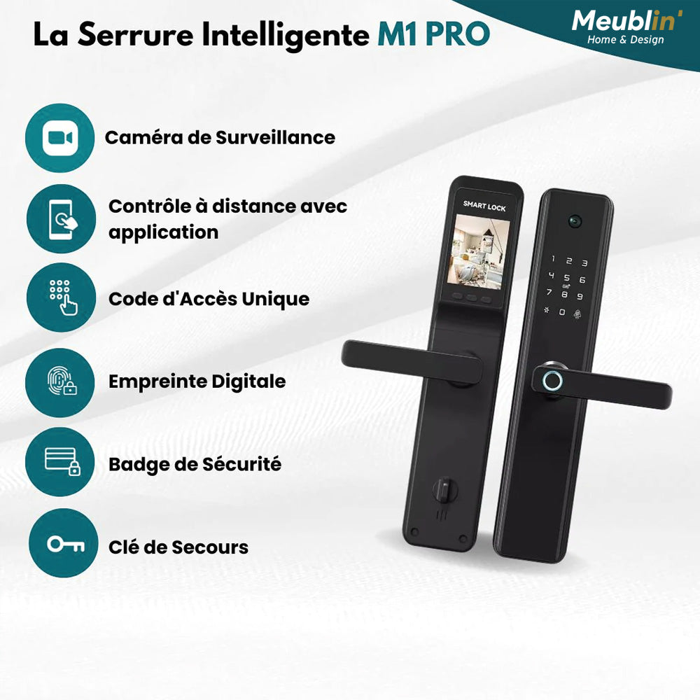 Pack de serrures digitales connectées - M1 Pro et X5 Slim - poignée intelligente - Meublin.ma Poignée digitale Meublin.ma