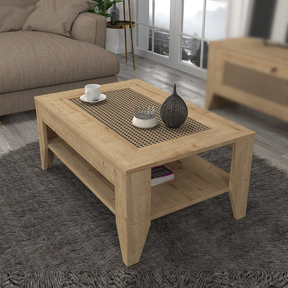 Table basse pour séjour MADURA 90 cm - Chêne à motifs - Meublin.ma table basse Meublin.ma