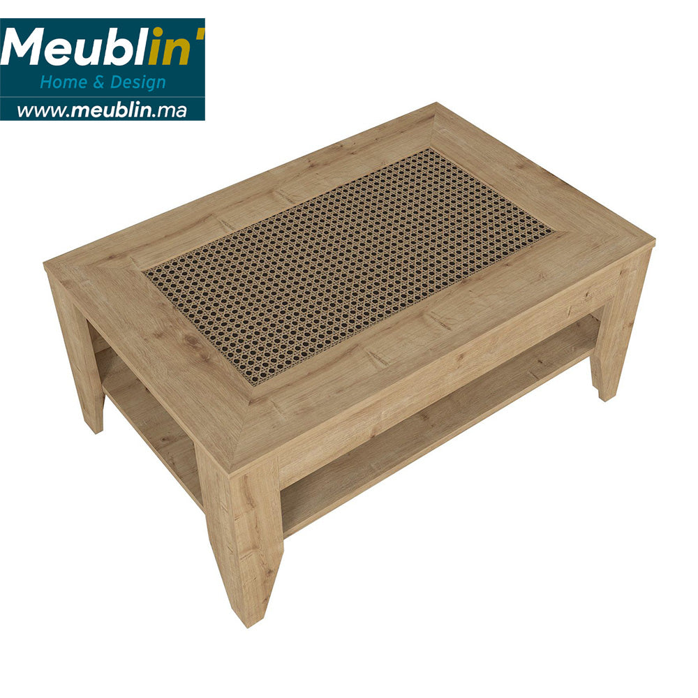 Table basse pour séjour MADURA 90 cm - Chêne à motifs - Meublin.ma table basse Meublin.ma