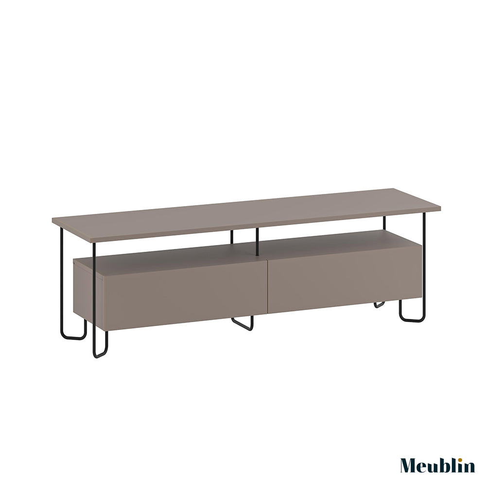 Stand TV à design nordique CORNEA 150 cm - Beige Cappuccino