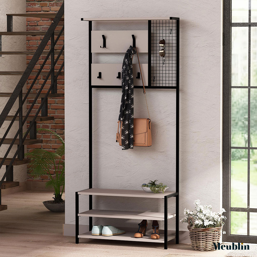 Meuble vestiaire de rangement NOMAD 182 cm - Penderie et étagères