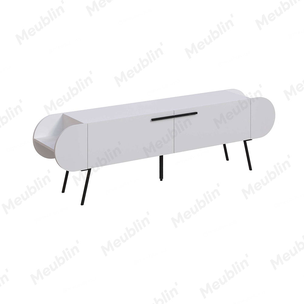 Meuble TV à design minimaliste CAPSULE 195 cm - Blanc