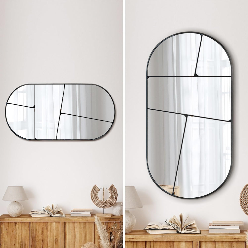 Miroir moderne OTIS 80 cm - Cadre en bois - Décoration d'intérieur