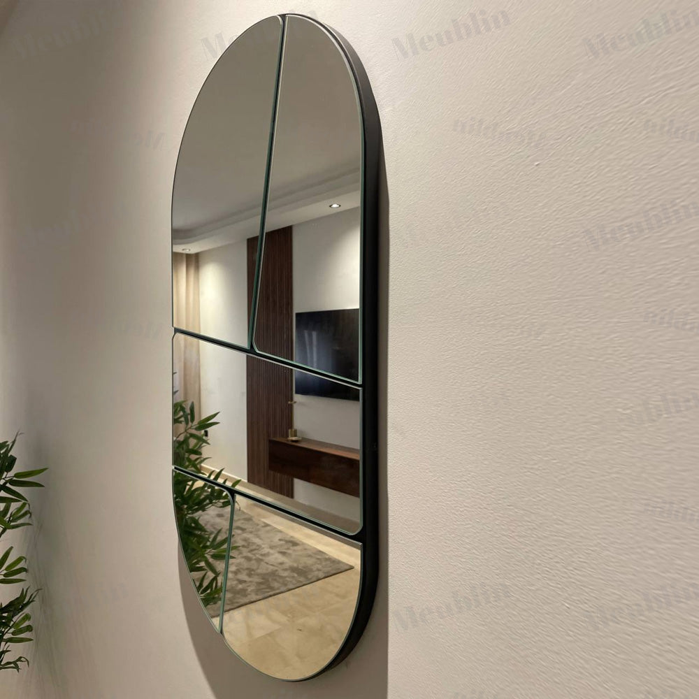 Miroir moderne OTIS 80 cm - Cadre en bois - Décoration d'intérieur