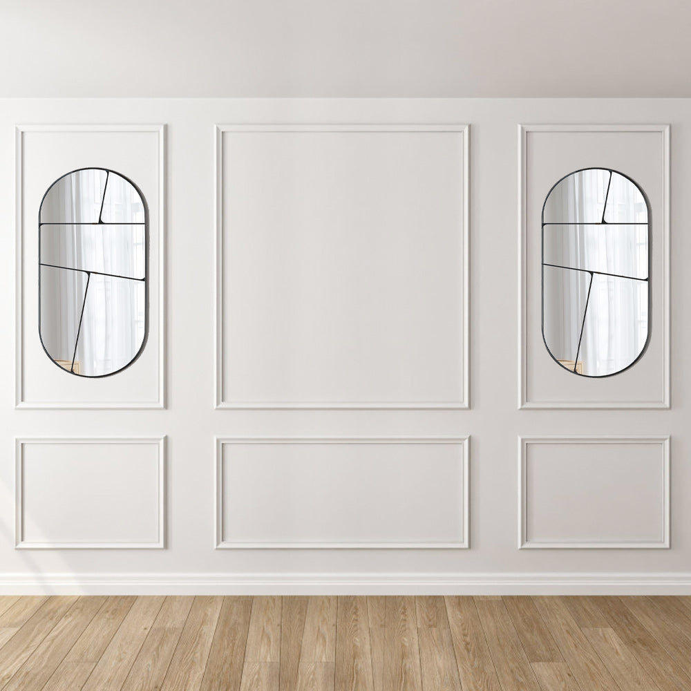 Miroir moderne OTIS 80 cm - Cadre en bois - Décoration d'intérieur