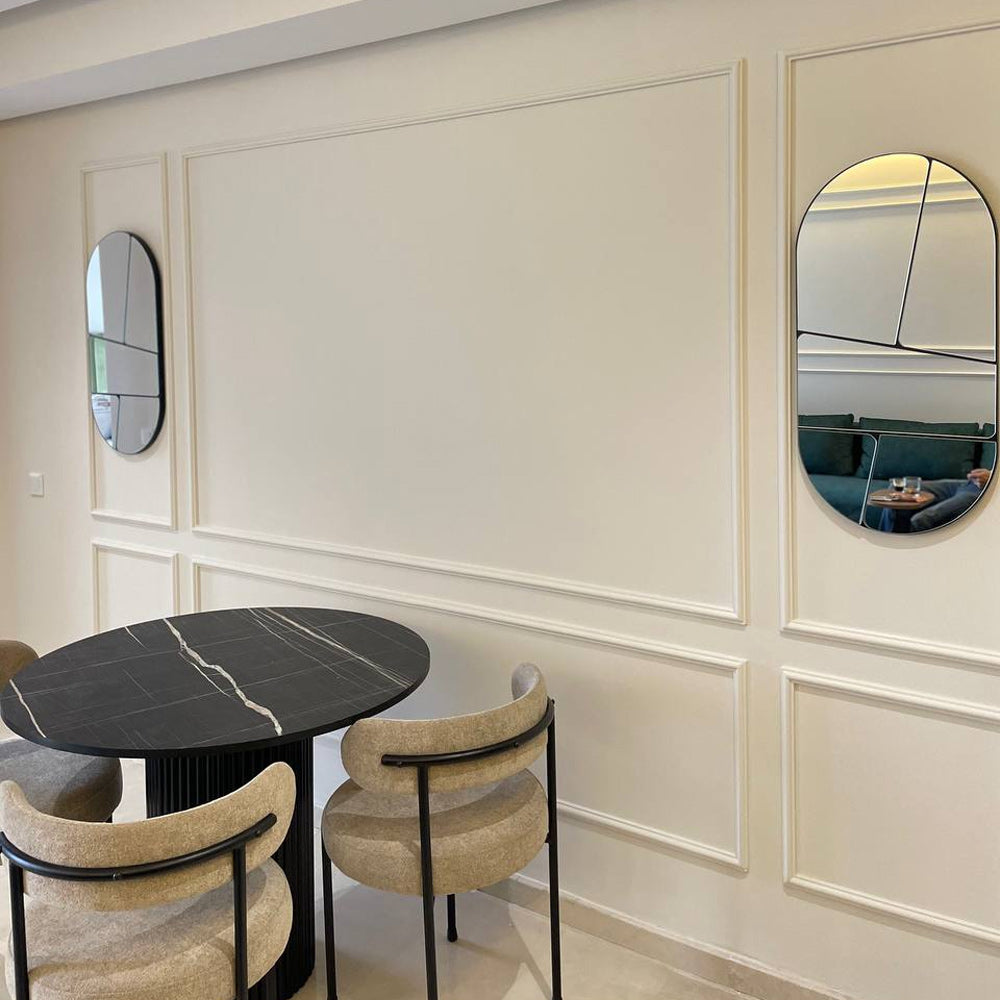 Miroir moderne OTIS 80 cm - Cadre en bois - Décoration d'intérieur