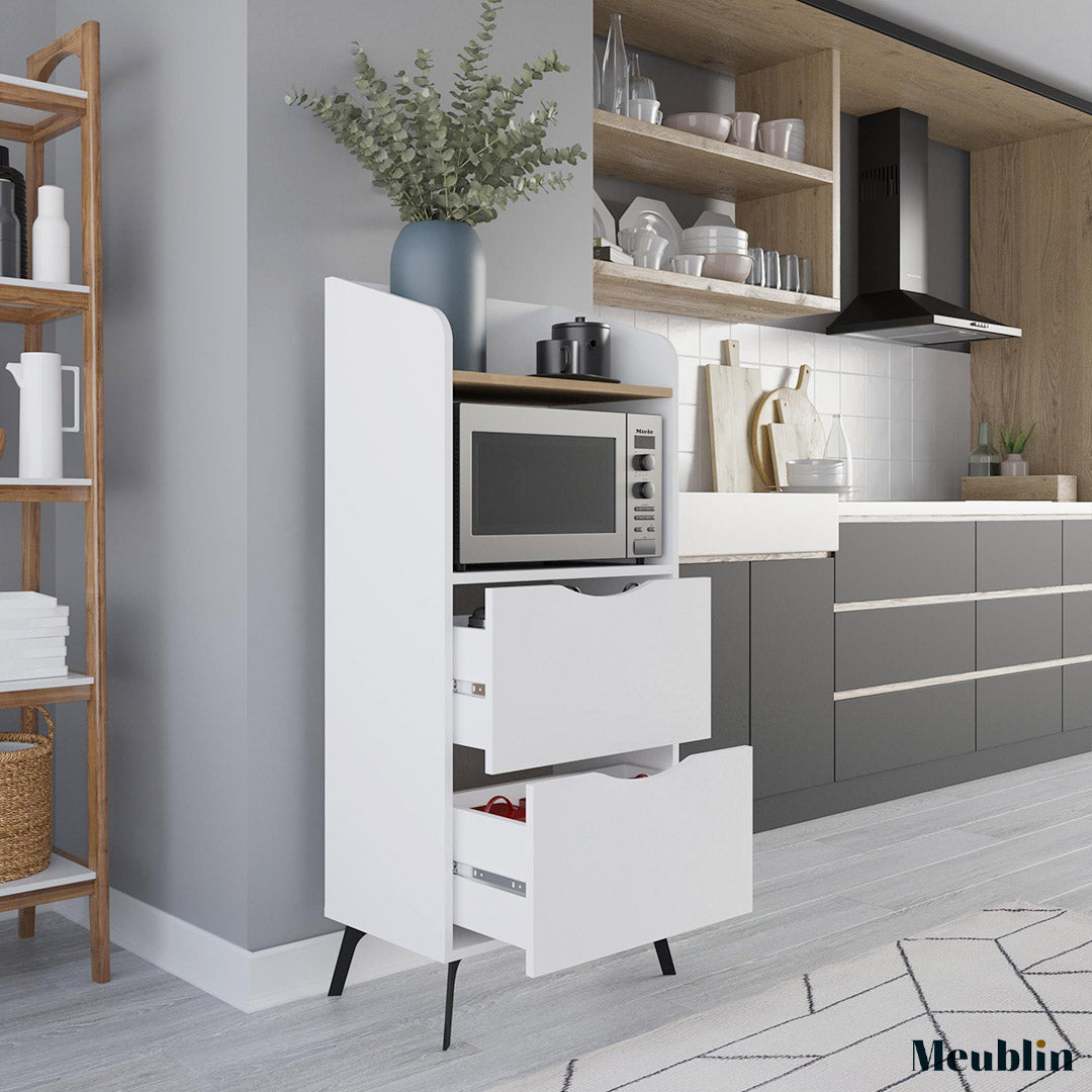 Placard de rangement polyvalent GORKI 136 cm - Mobilier Cuisine