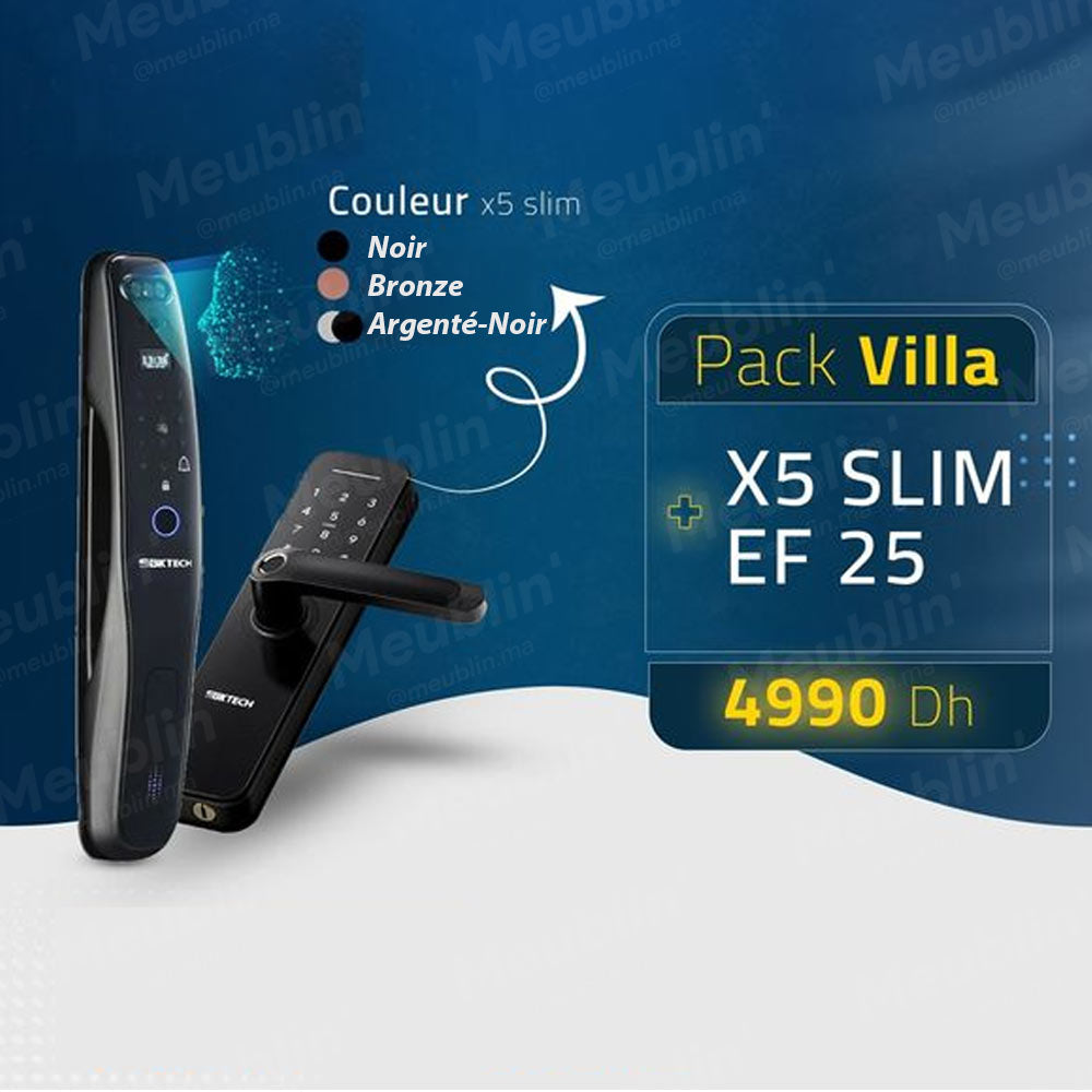 Pack de serrures digitales connectées - EF-25 et X5 Slim - poignée intelligente - Meublin.ma Poignée digitale Meublin.ma