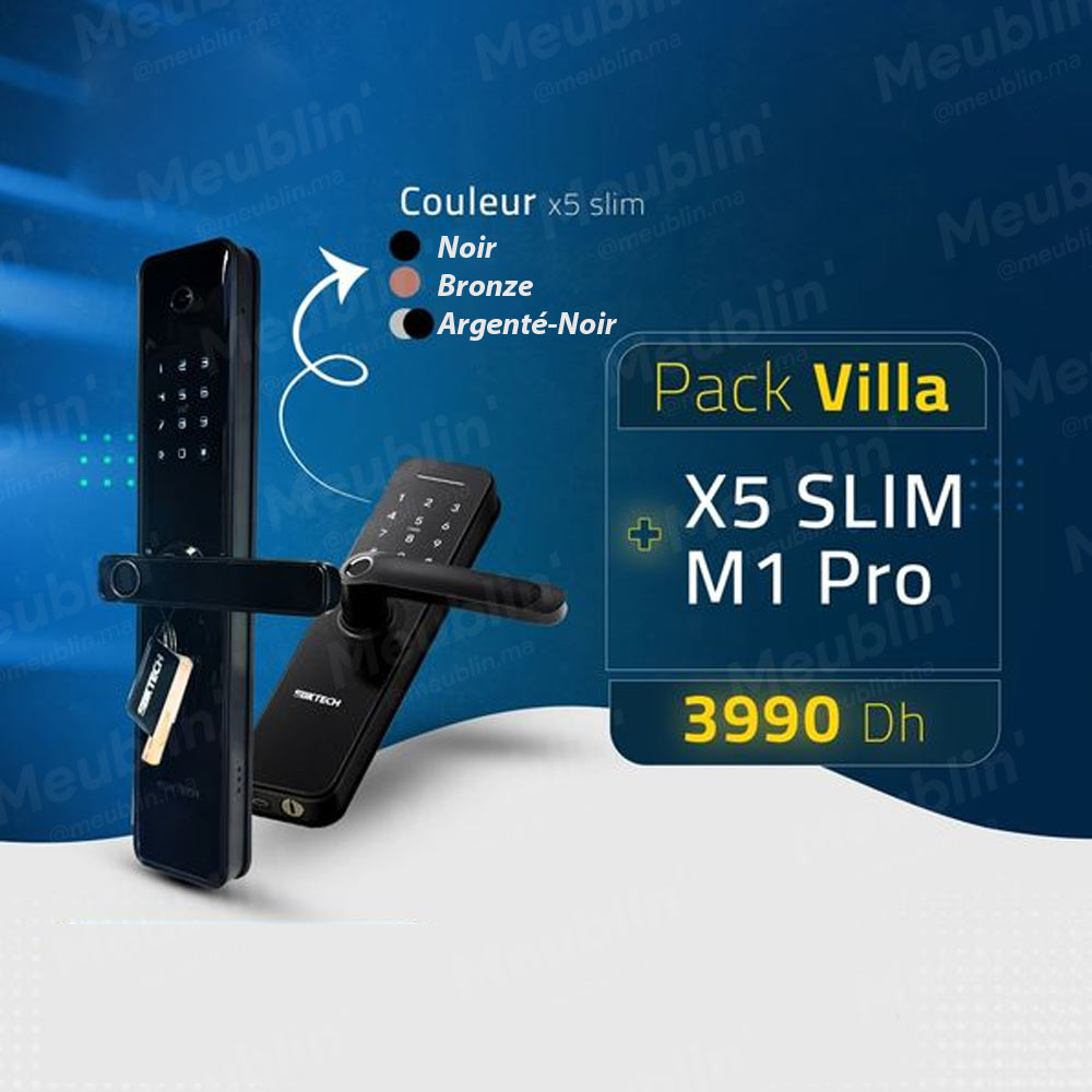 Pack de serrures digitales connectées - M1 Pro et X5 Slim - poignée intelligente - Meublin.ma Poignée digitale Meublin.ma