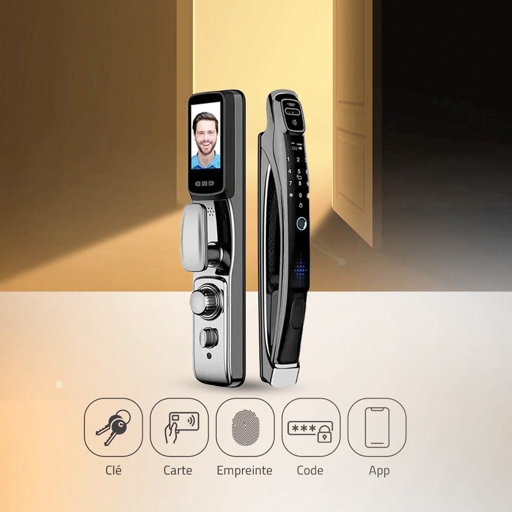 Serrure Biométrique EF 24 - Face ID integré - Meublin.ma Poignée digitale Meublin.ma
