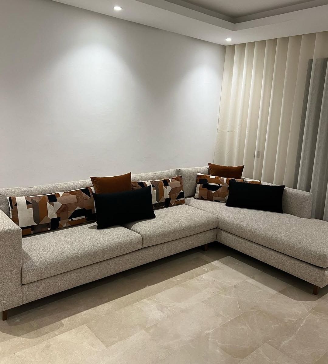 Canapés d'angle L COMFORT pour séjour ou salon moderne au Maroc