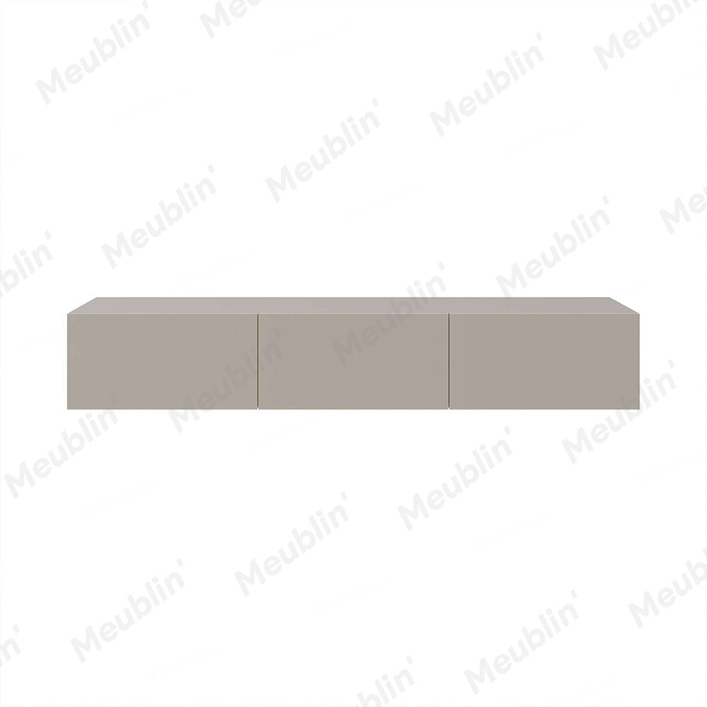 Meuble TV design suspendu FRANCY 180 cm - Beige Taupe