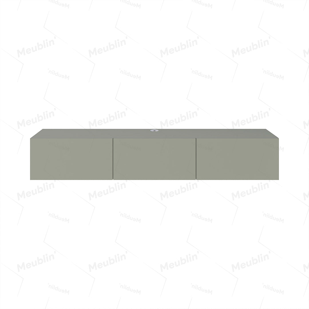 Meuble TV design suspendu FRANCY 180 cm - Vert Cendre