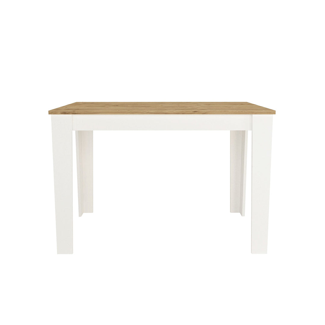 Table à manger en bois DARLEN 110 cm - Blanc et Chêne - Meublin.ma Table salle a manger Meublin.ma