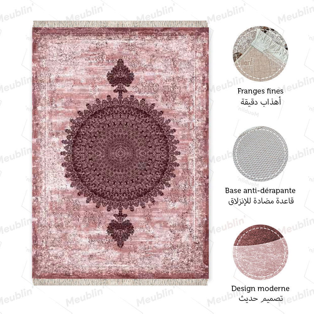 Tapis classique imprimé INDU - Chambre salon et séjour