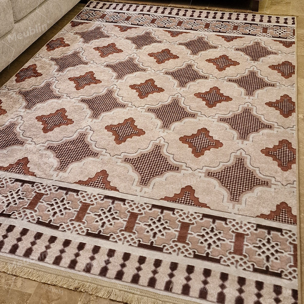 Tapis anti-tache MOZA classique - salon et séjour marocain moderne
