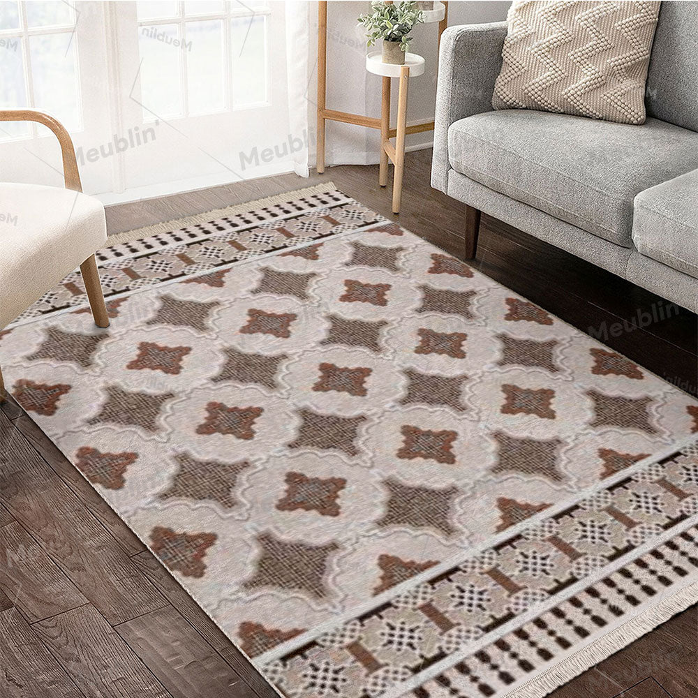 Tapis anti-tache MOZA classique - salon et séjour marocain moderne