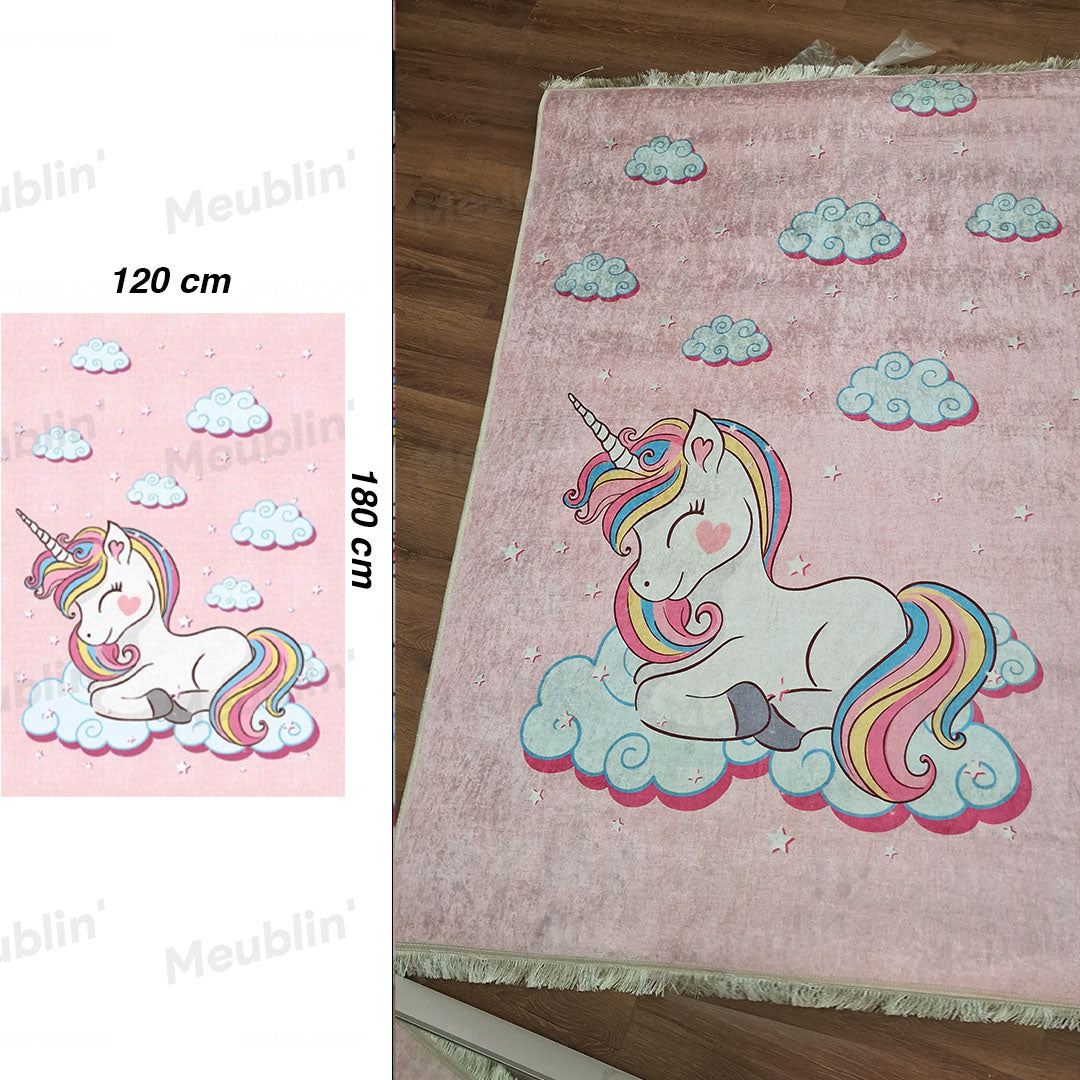 Petit Tapis moderne PONY 120x180 cm - Chambre enfants fille
