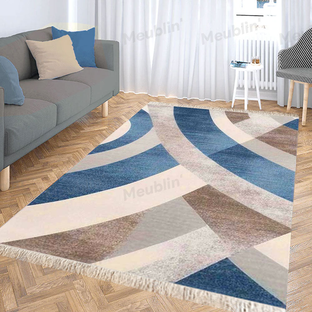 Tapis moderne imprimé WAVES - Chambre salon et séjour