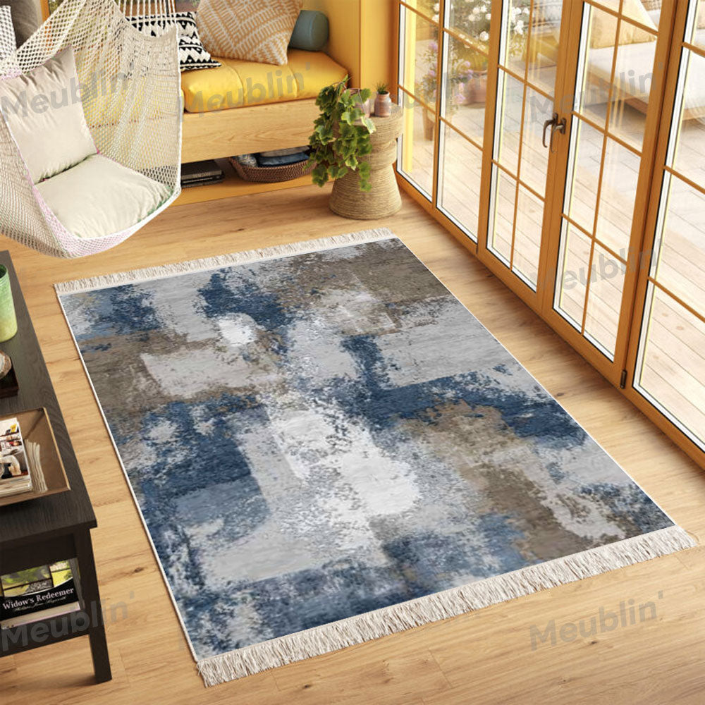 Tapis moderne imprimé OCEAN - Chambre salon et séjour