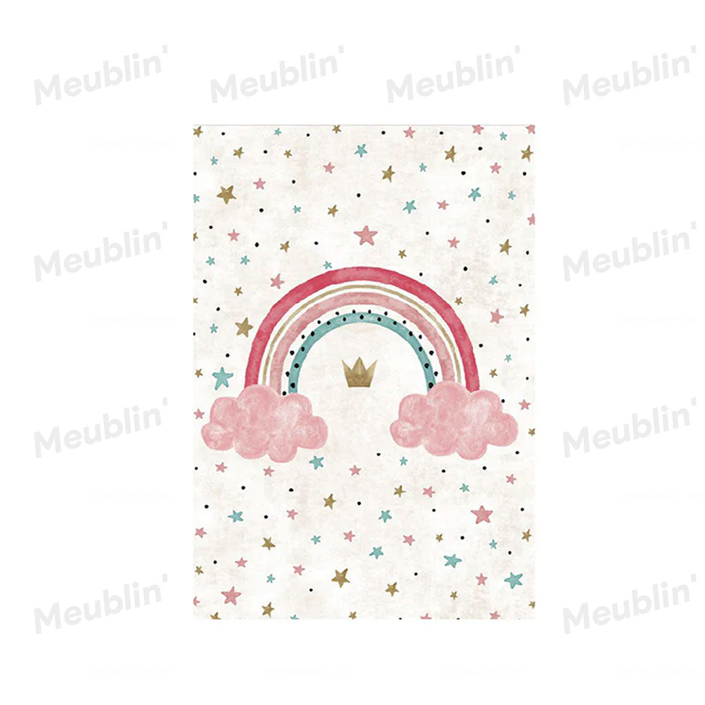 Tapis moderne imprimé A STAR IS BORN - Chambre enfants fille