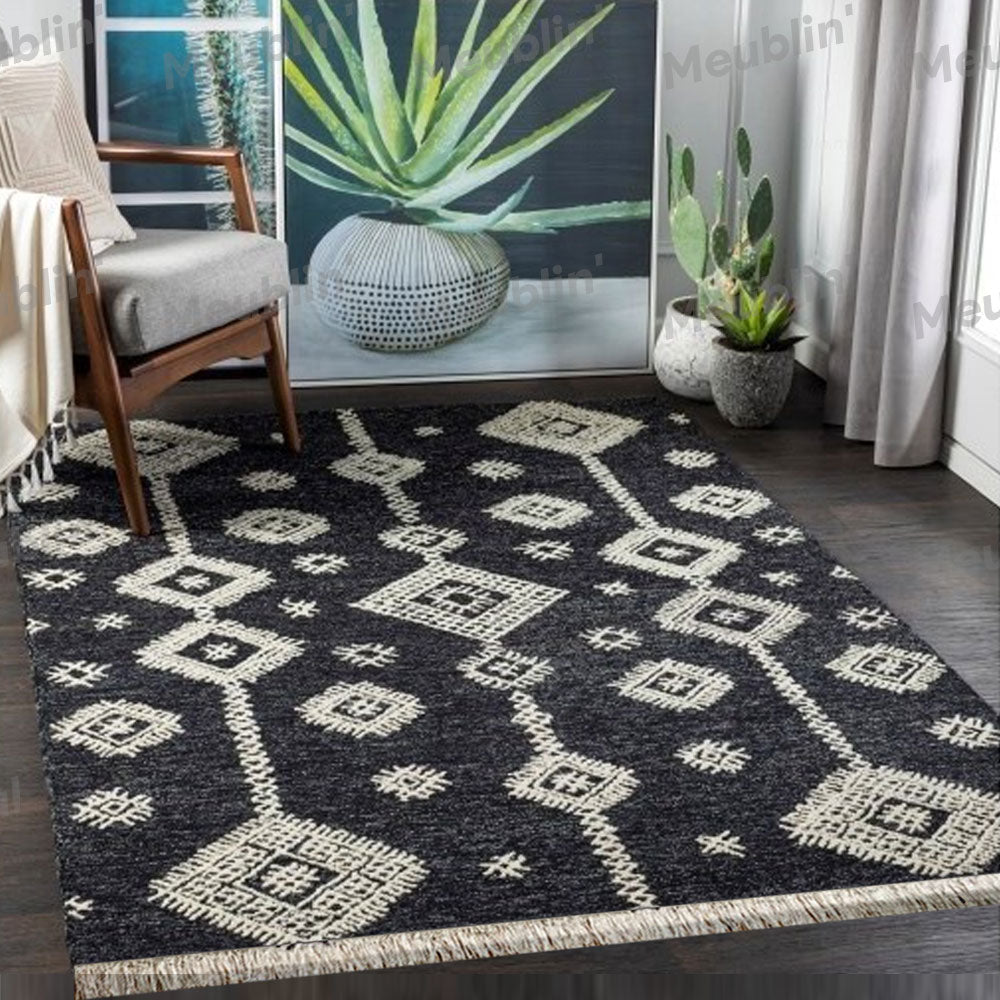 Tapis imprimé TAMAZGHA - salon et séjour marocain moderne