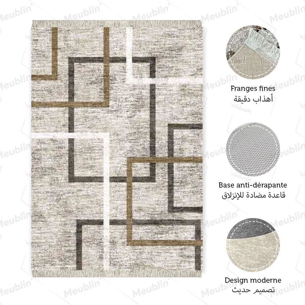Tapis moderne METRY - salon et séjour marocain moderne