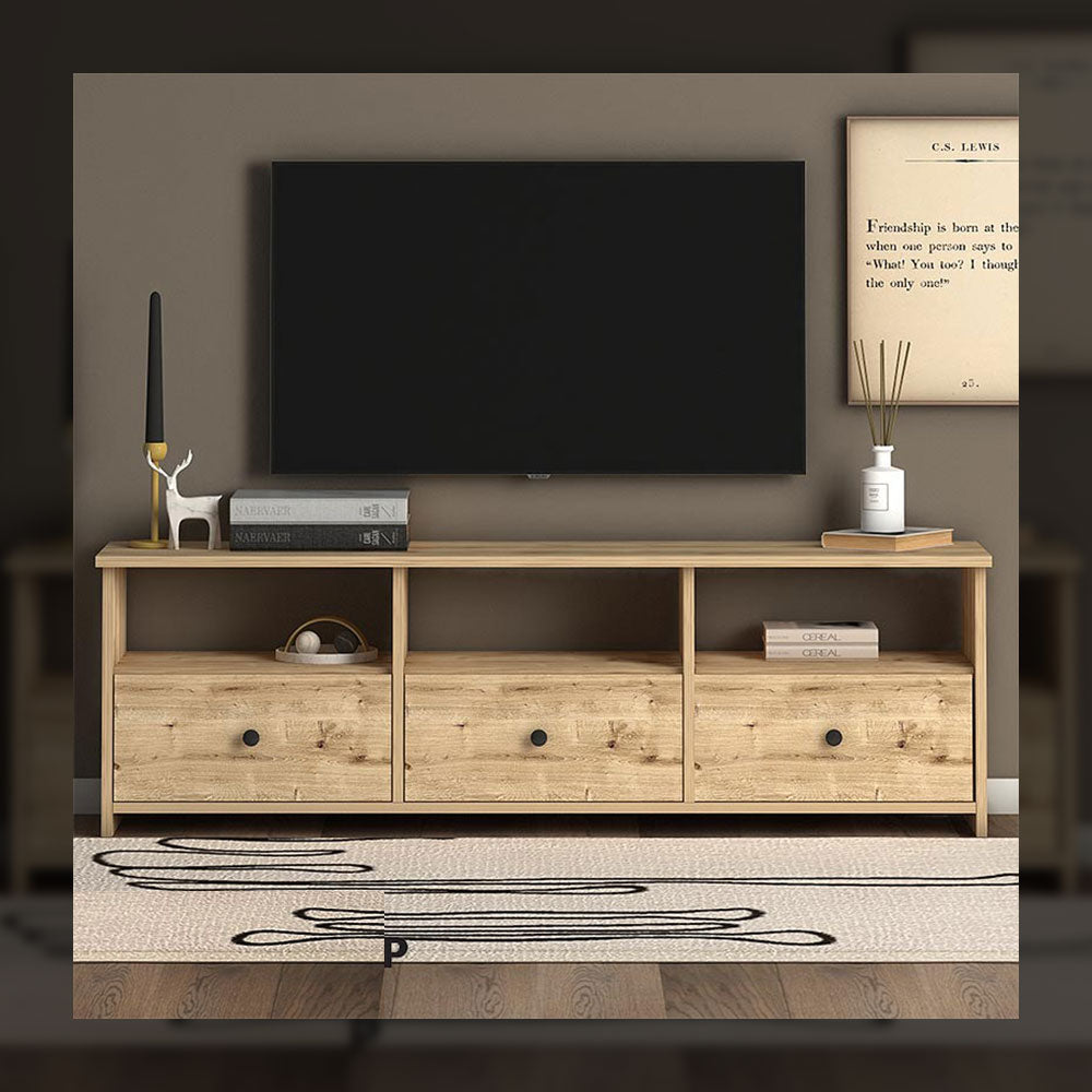 Meuble TV en bois FLY 150 cm - chêne - salon et séjour - Meublin.ma Meuble TV Meublin.ma