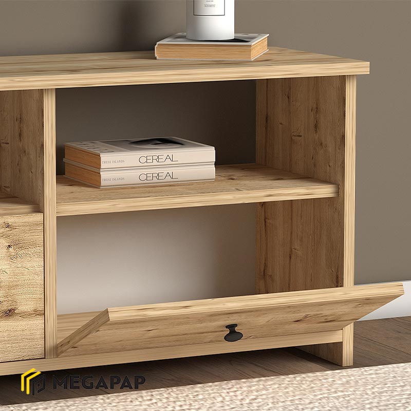 Meuble TV en bois FLY 150 cm - chêne - salon et séjour - Meublin.ma Meuble TV Meublin.ma